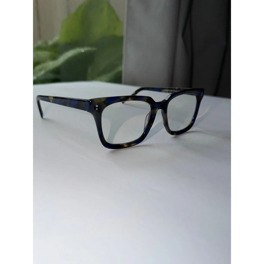 Warby Parker Leland Eyeglass Blue‎ Tortoise  Shell Square Frames Only